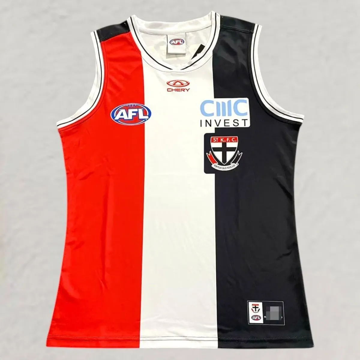 St Kilda Saints AFL Home Jersey in red, white, black