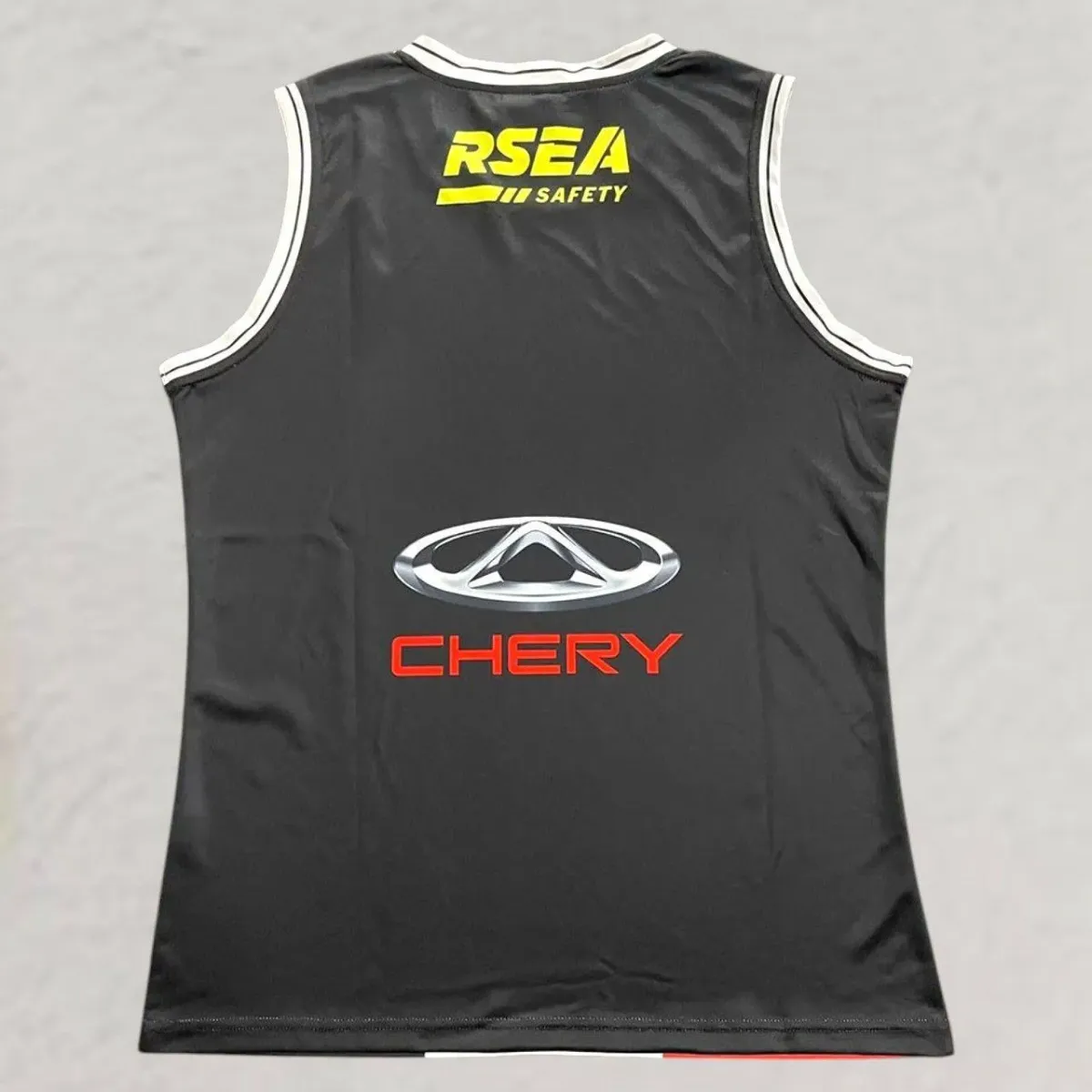 St Kilda Saints AFL Home Jersey in red, white, black view 2
