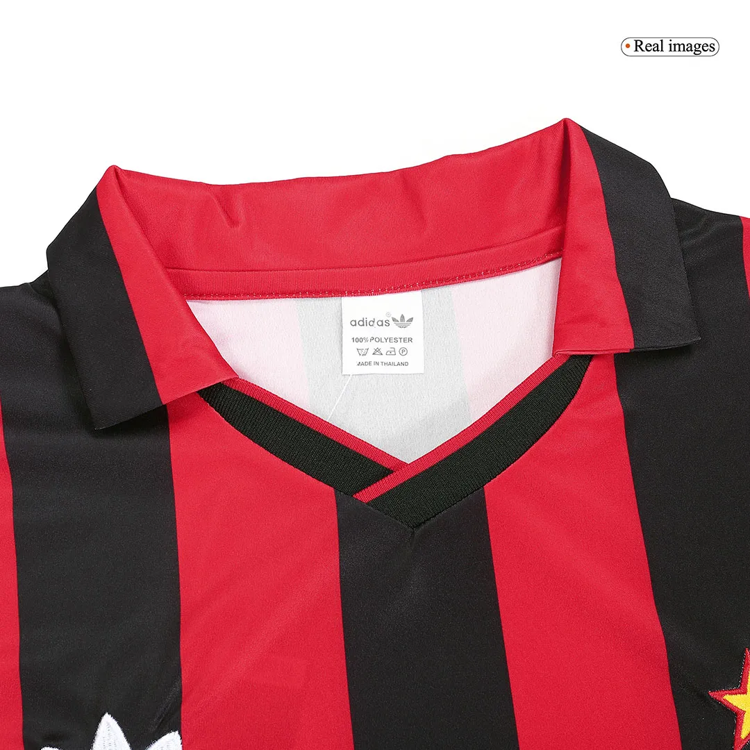 AC Milan 1990-91 Home Shirt in red, black view 4