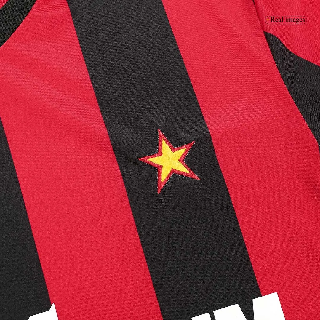 AC Milan 1990-91 Home Shirt in red, black view 5