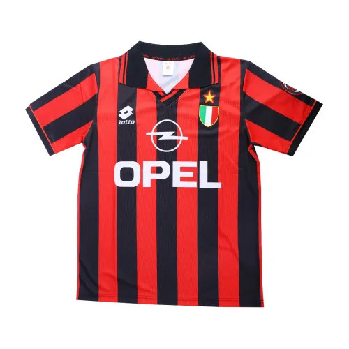 AC Milan 1996-97 Home Shirt in red, black view 3