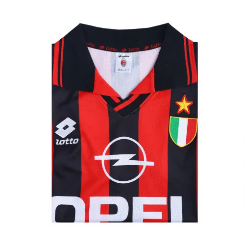 AC Milan 1996-97 Home Shirt in red, black view 5