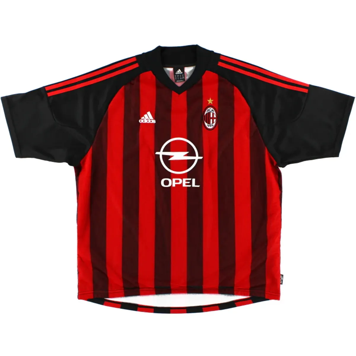 AC Milan 2002-03 Home Shirt in red, black