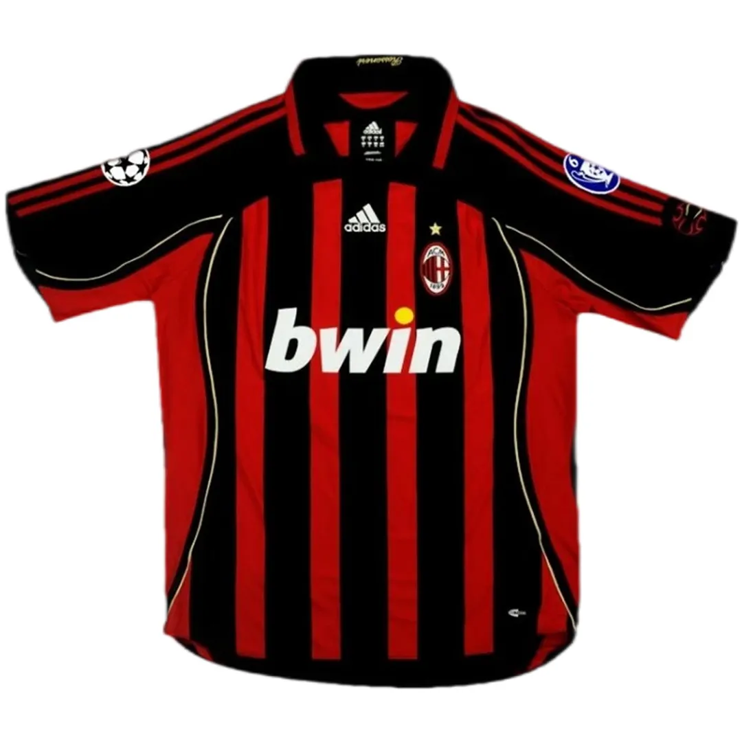 AC Milan 2006-07 Champions League Home Shirt – Inzaghi 9 in red, black view 2