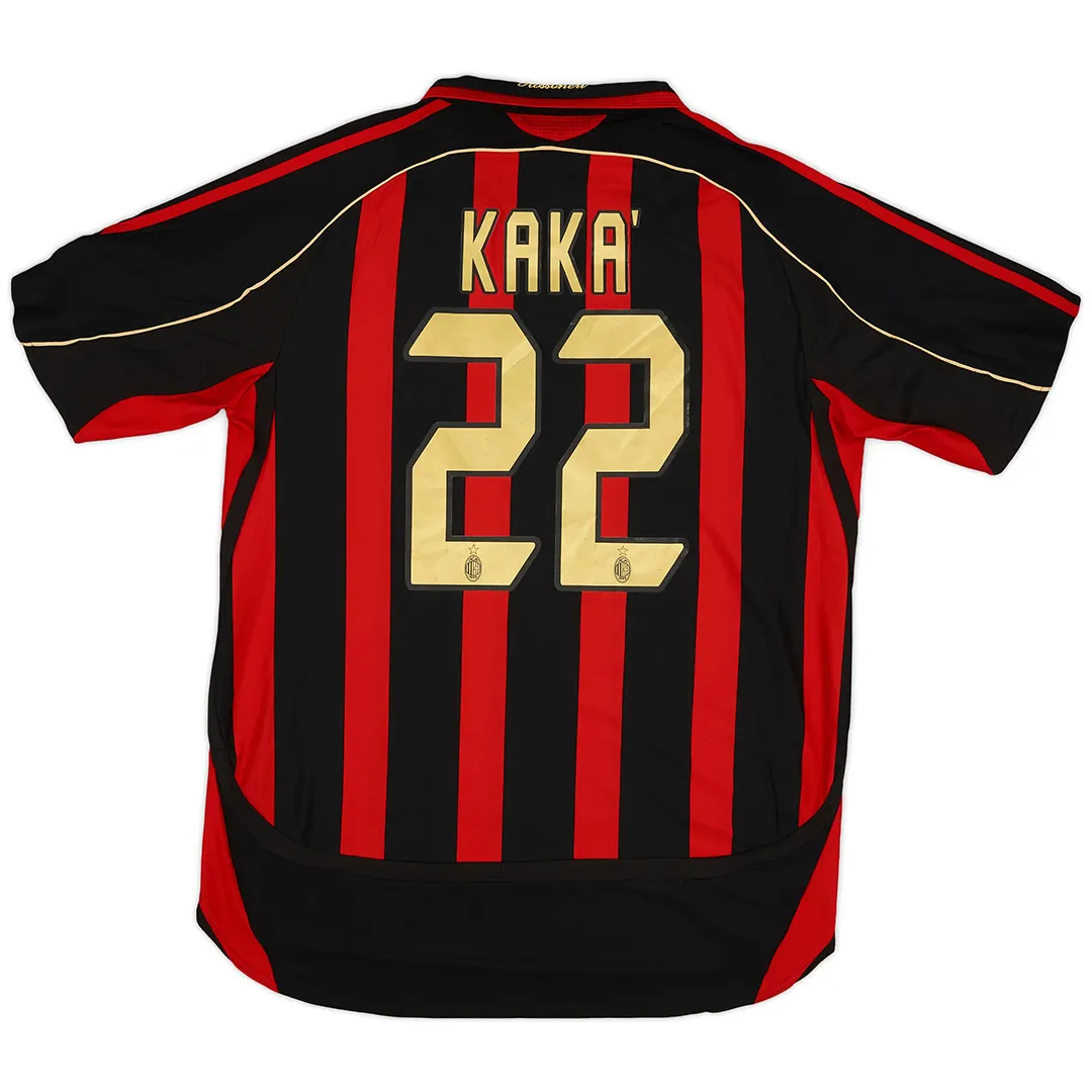 AC Milan 2006-07 Home Shirt – Kaká 22 in red, black