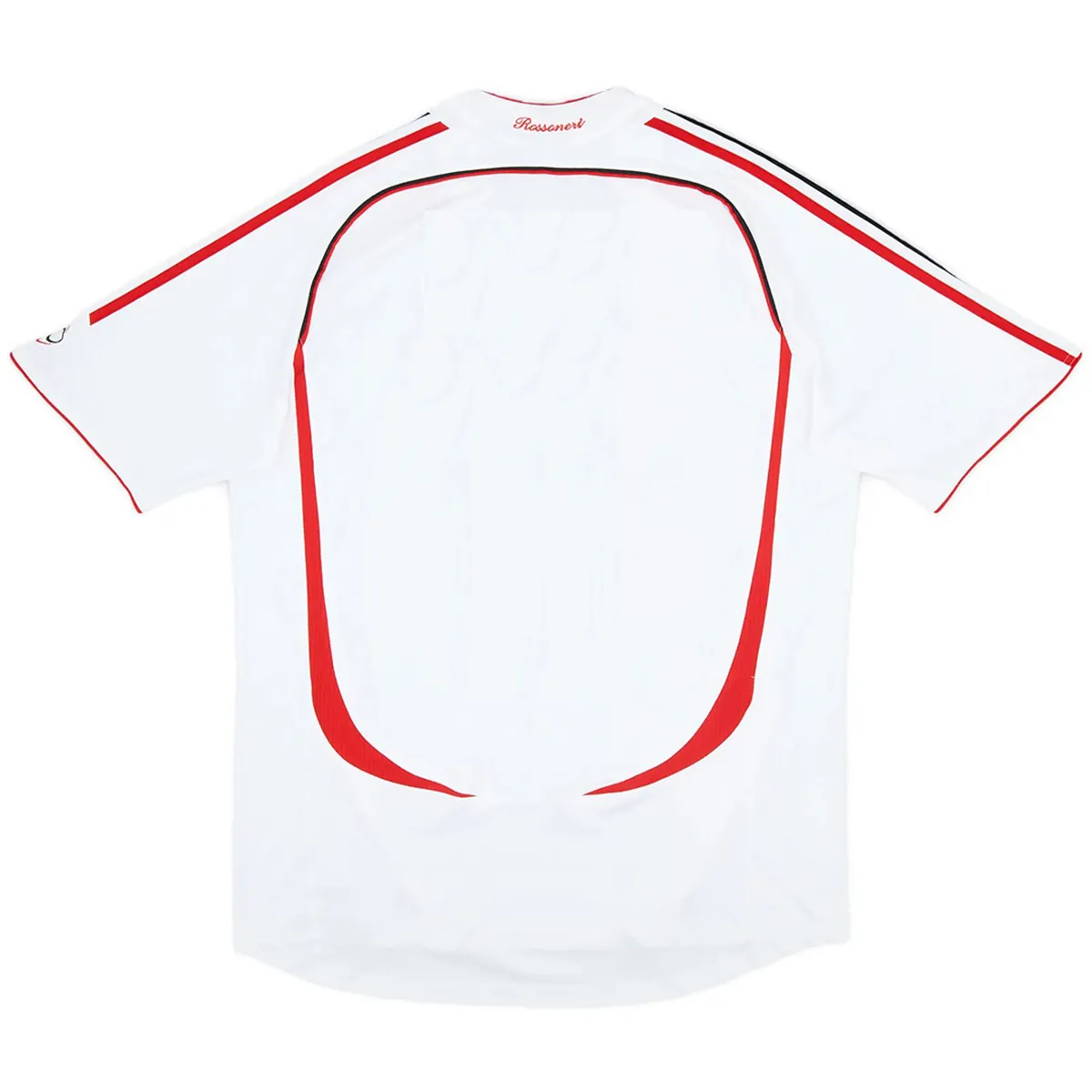 AC Milan 2007 Champions League Final Away Shirt in white, red view 2