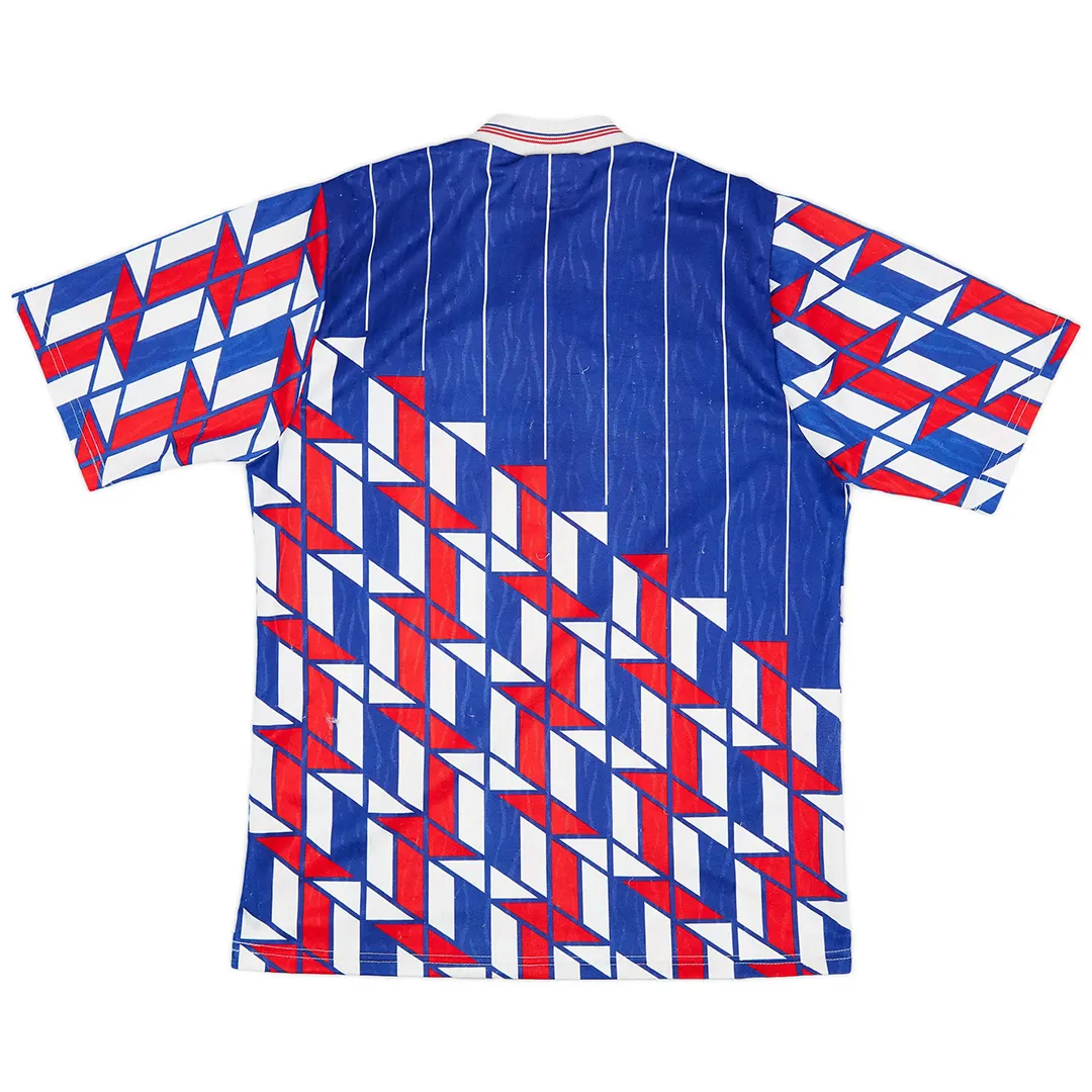 Ajax 1989-90 Away Shirt in blue, red, white view 2