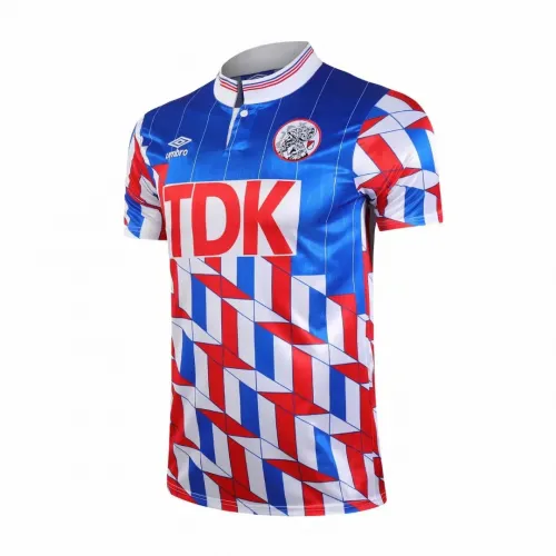 Ajax 1989-90 Away Shirt in blue, red, white view 3