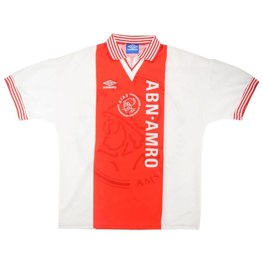Ajax 1995-96 Home Shirt in red, white