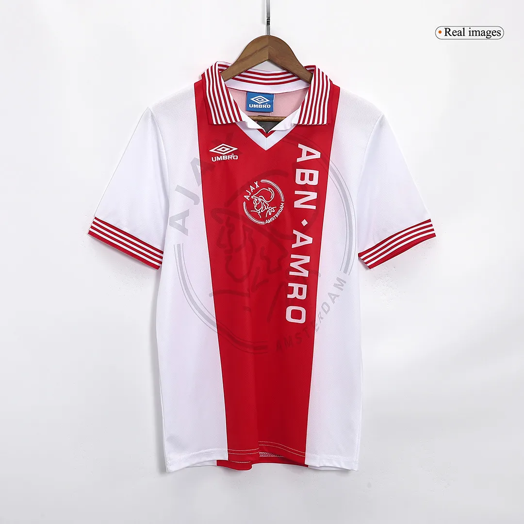 Ajax 1995-96 Home Shirt in red, white view 3