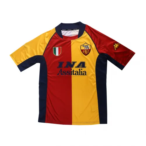 AS Roma 2001-02 Champions League Home Shirt in red, orange view 3
