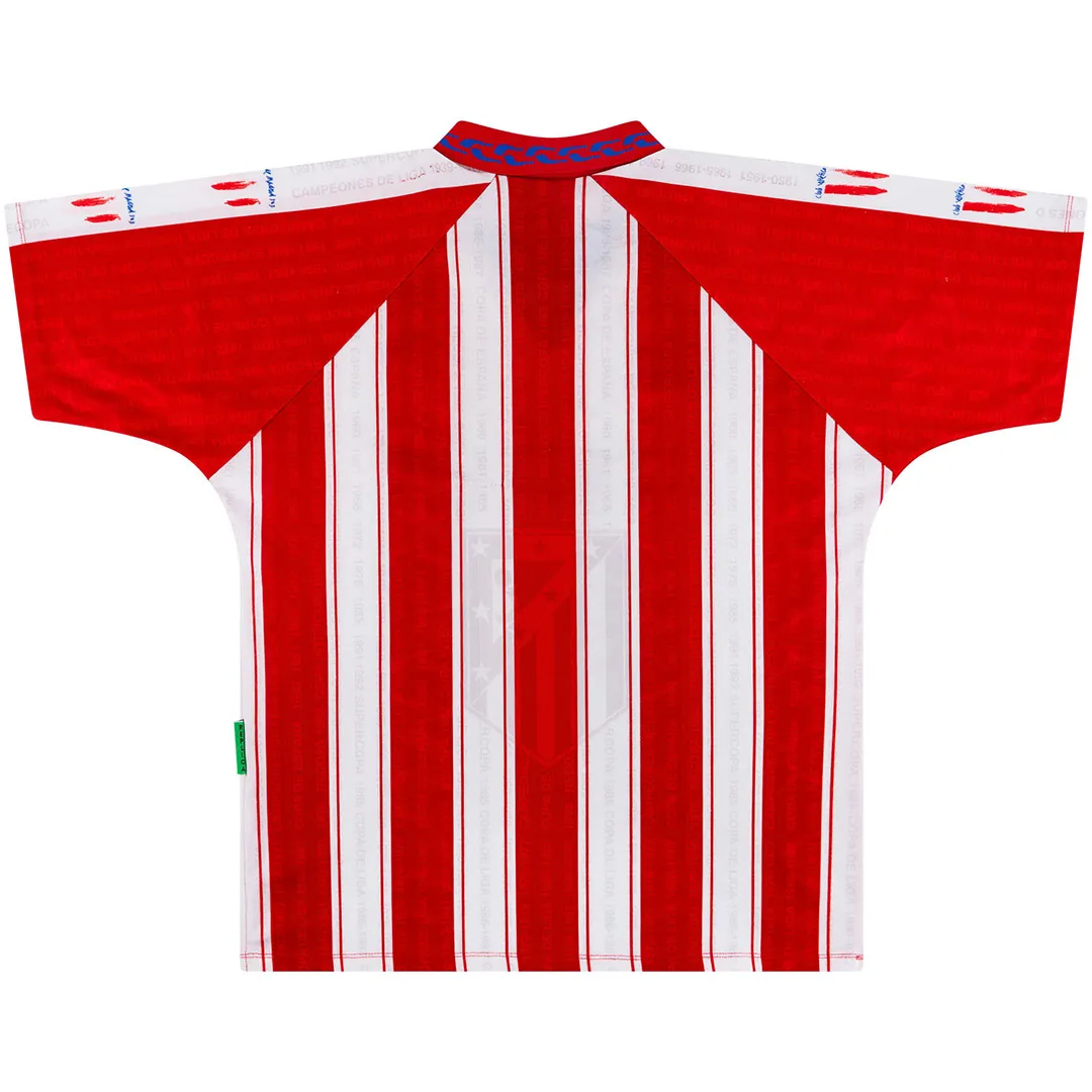 Atlético Madrid 1995-96 Home Shirt in red, white, blue view 2