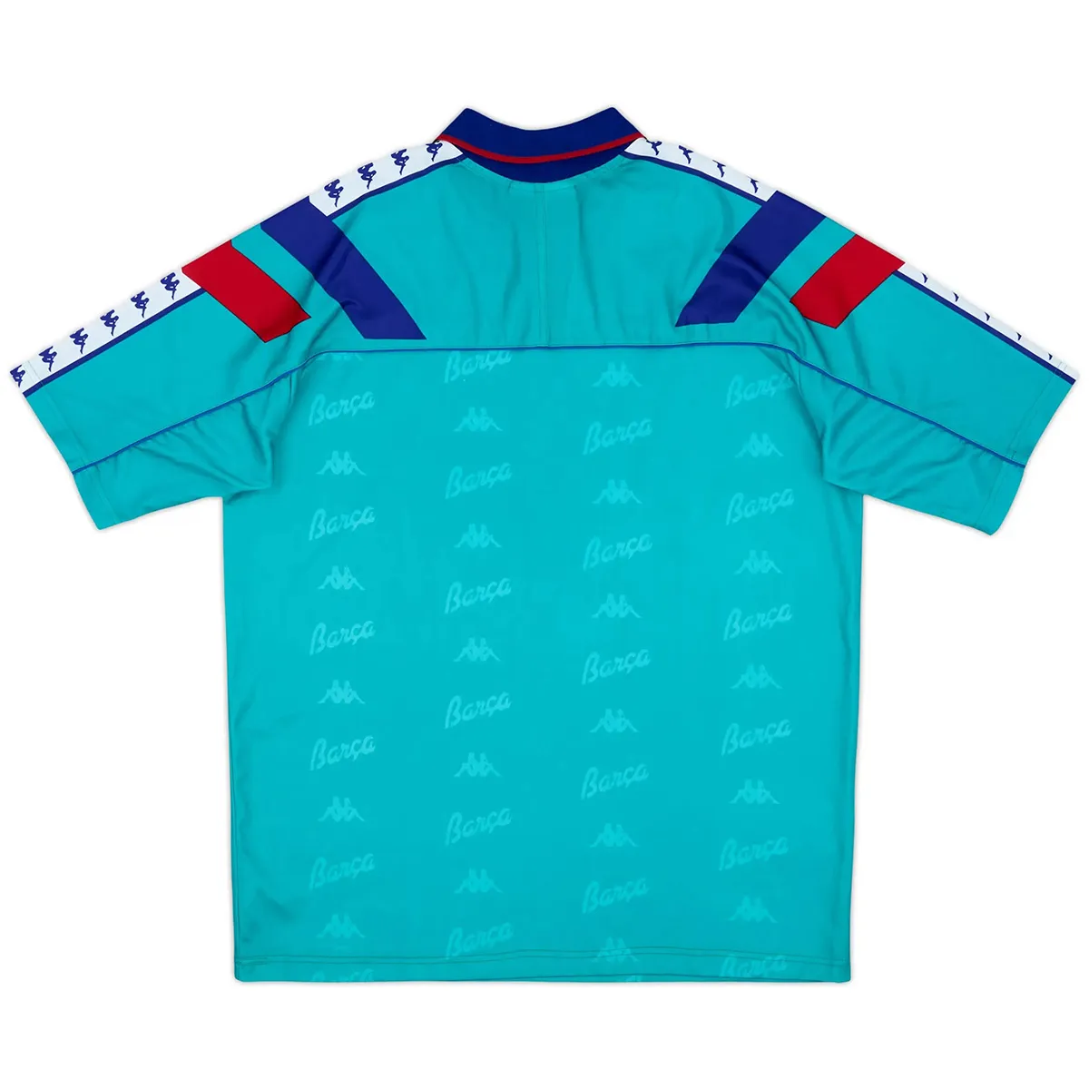 Barcelona 1992-95 Away Shirt in teal, blue, red view 2