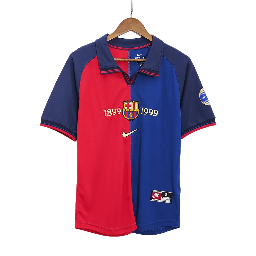 Barcelona 1999-00 Centenary Home Shirt in blue, red, navy view 2