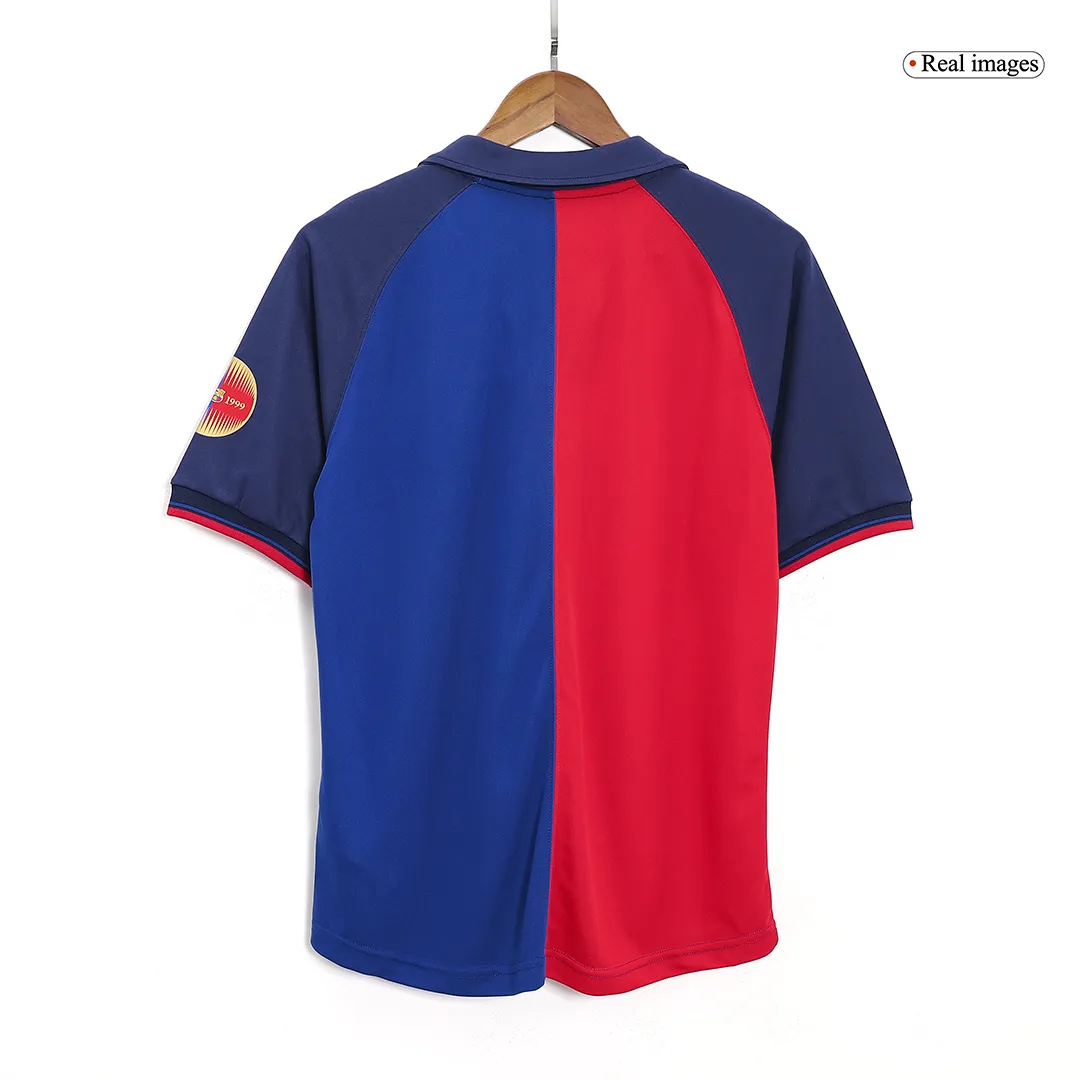 Barcelona 1999-00 Centenary Home Shirt in blue, red, navy view 3