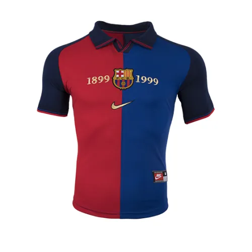 Barcelona 1999-00 Centenary Home Shirt in blue, red, navy view 4
