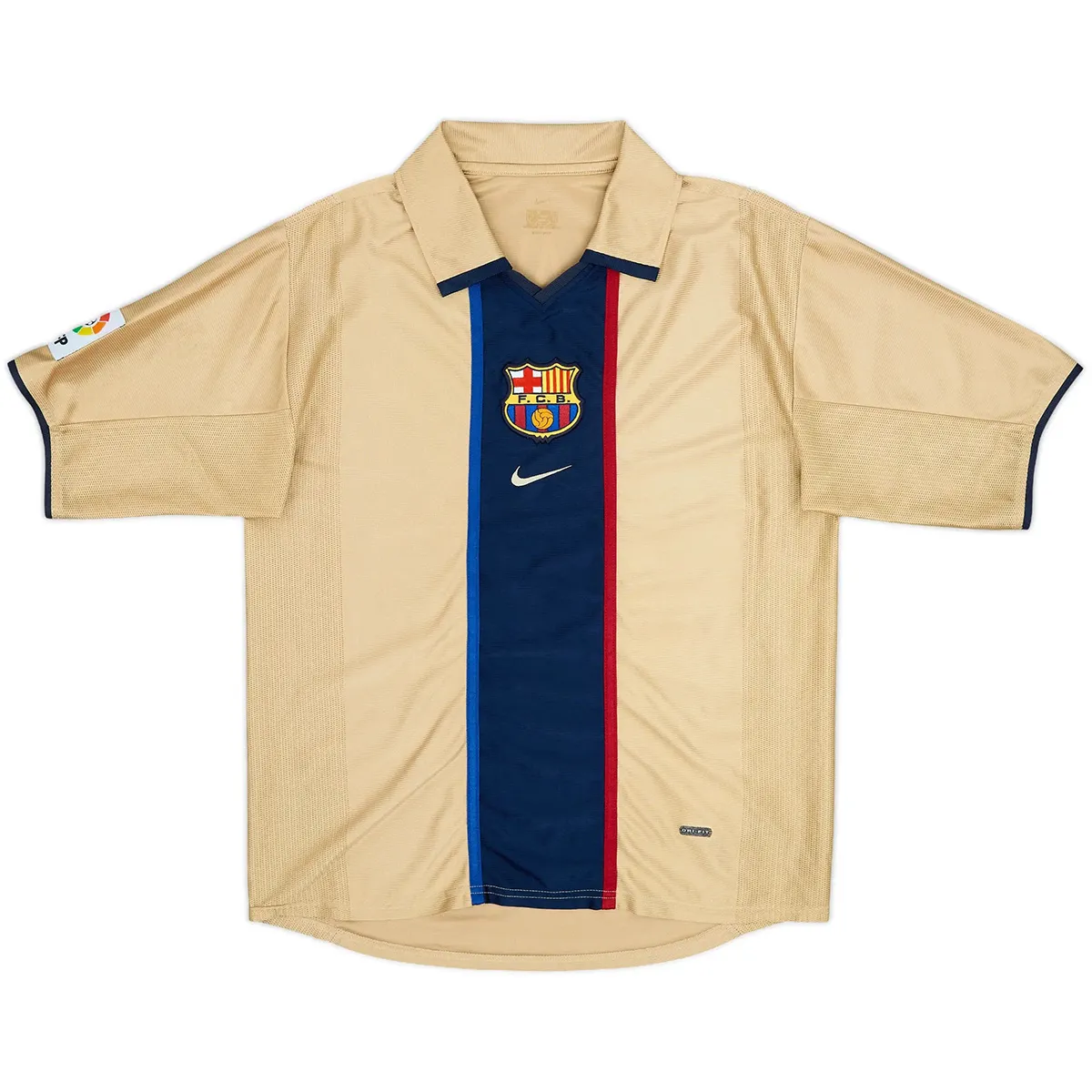 Barcelona 2001-03 Away Shirt in gold, navy, red