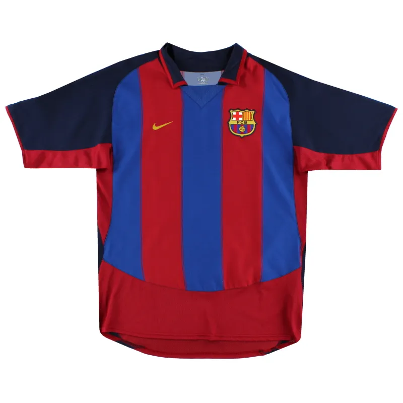 Barcelona 2003-04 Home Shirt in red, blue, navy