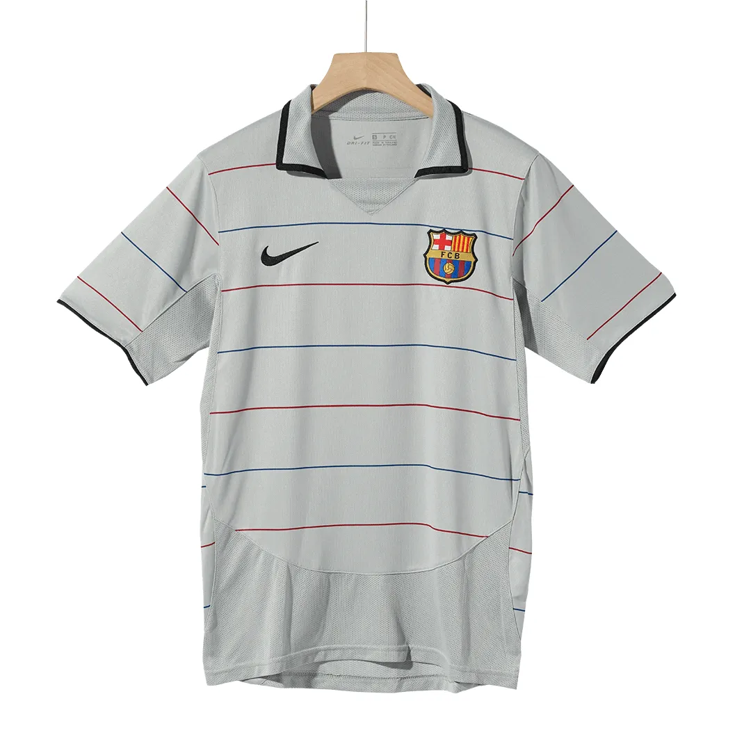 Barcelona 2003-05 Away Shirt in grey, red, blue view 2