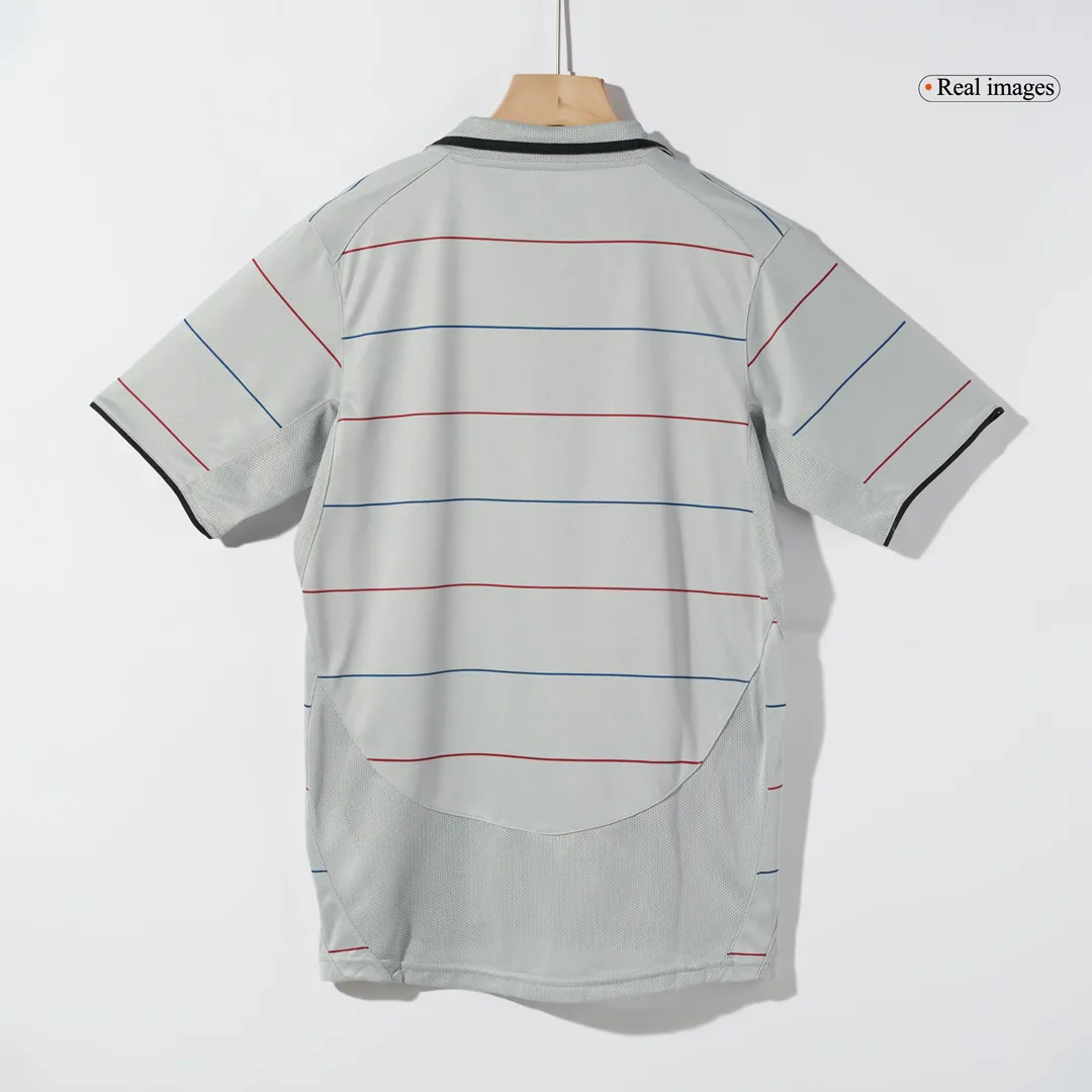 Barcelona 2003-05 Away Shirt in grey, red, blue view 3