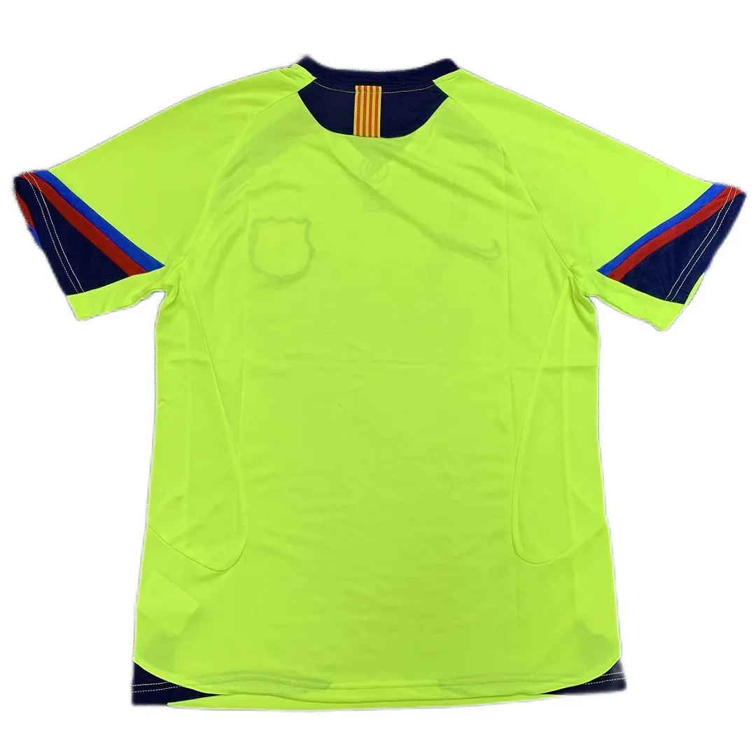 Barcelona 2005-06 Away Shirt – Ronaldinho 10 in yellow, navy view 3