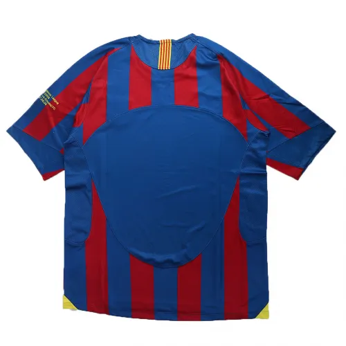 Barcelona 2006 Champions League Final Shirt – Ronaldinho 10 in blue, red view 3