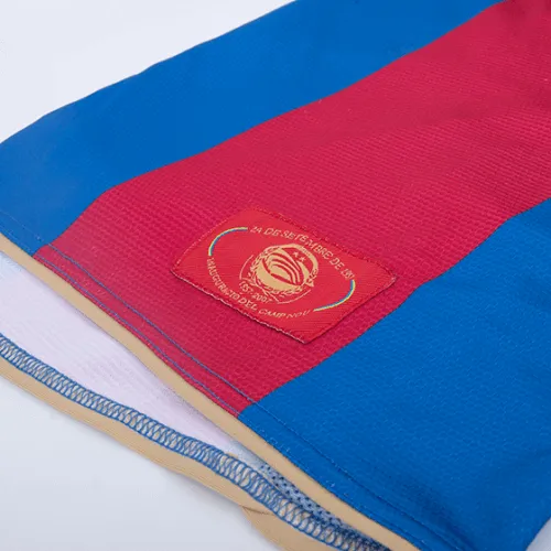 Barcelona 2007-08 Camp Nou 50th Anniversary Home Shirt – Ronaldinho 10 in blue, red view 5
