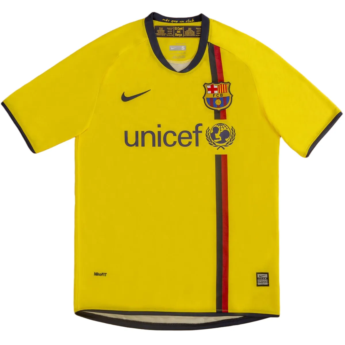 Barcelona 2008-09 Away Shirt in yellow, red, blue