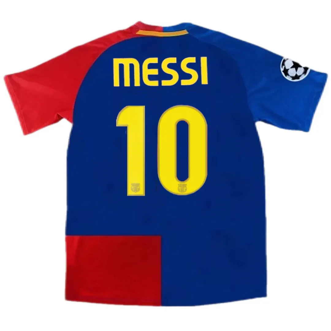 Barcelona 2009 Champions League Final Shirt – Messi 10 in blue, red
