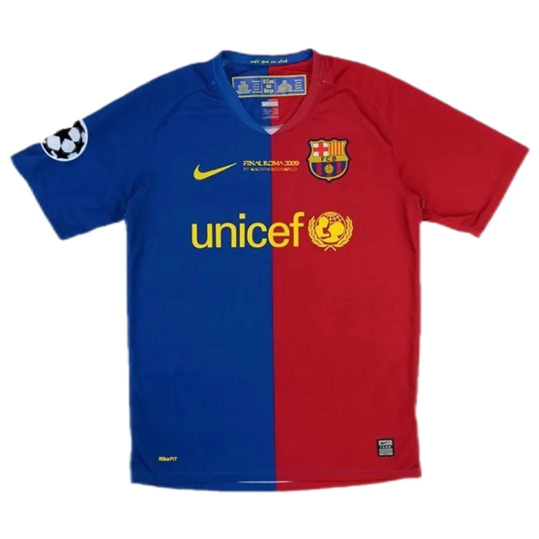 Barcelona 2009 Champions League Final Shirt – Messi 10 in blue, red view 2
