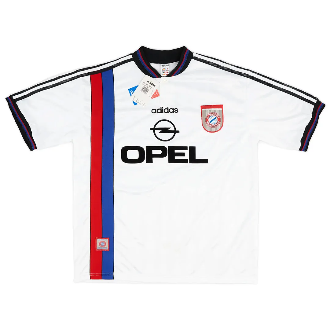 Bayern Munich 1996-98 Away Shirt in white, red, blue