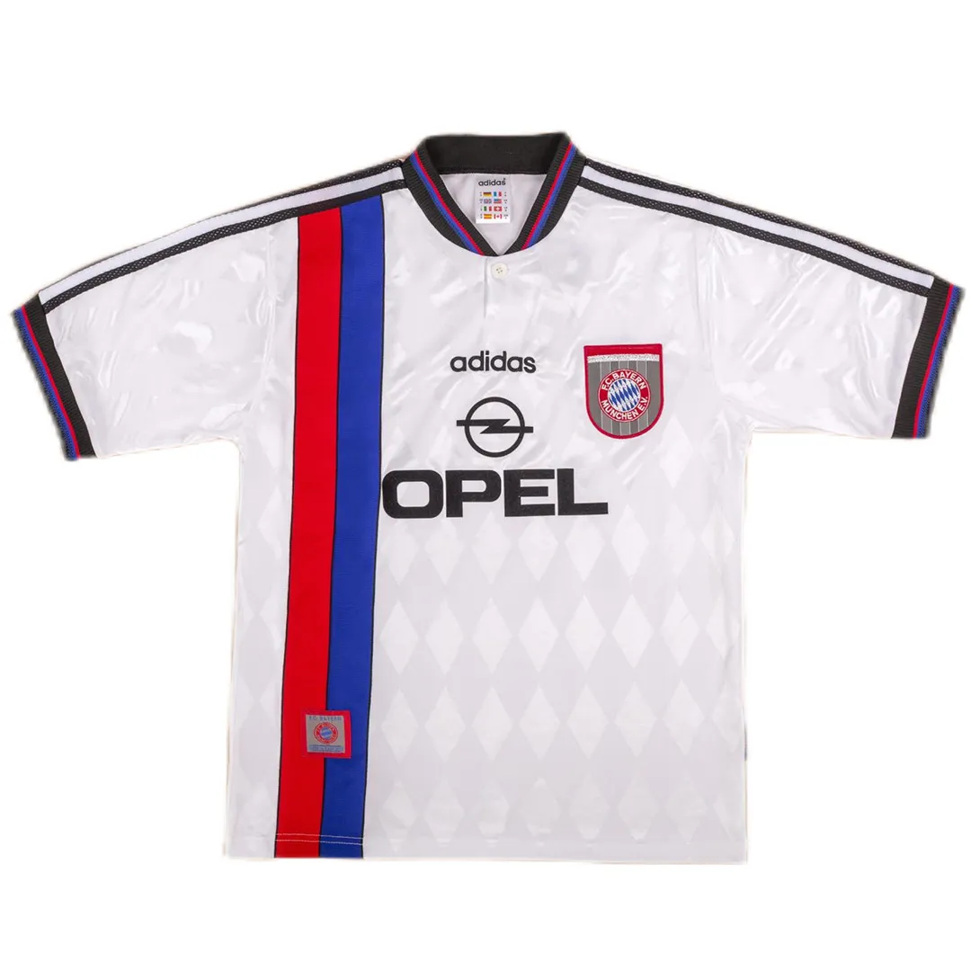 Bayern Munich 1996-98 Away Shirt in white, red, blue view 3