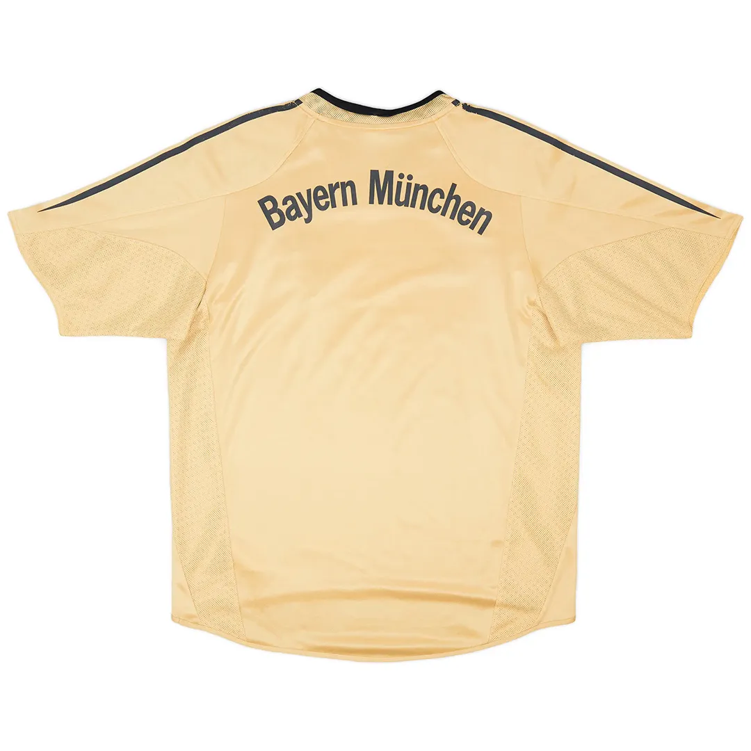 Bayern Munich 2004-05 Away Shirt in gold, black view 2