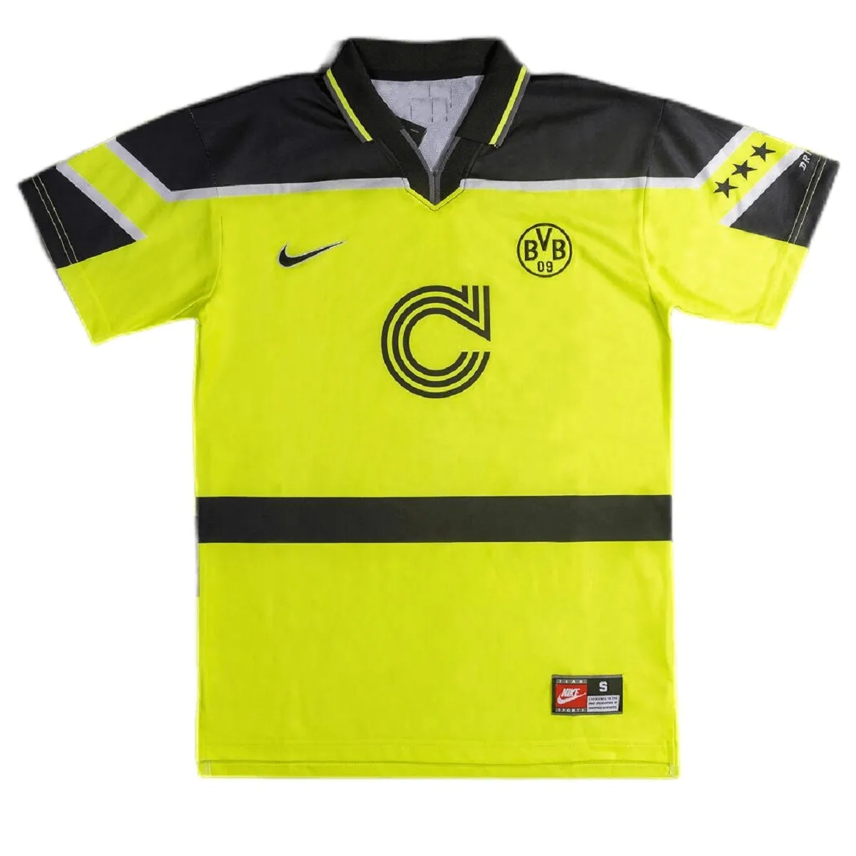 Borussia Dortmund 1996-97 Champions League Home Shirt in yellow, black