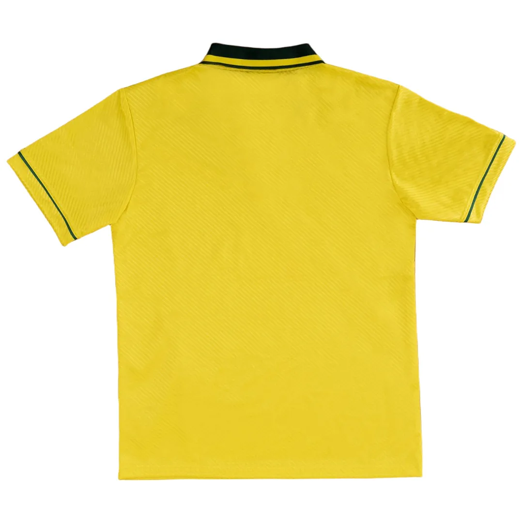 Brazil 1994 World Cup Home Shirt – Ronaldo 20 in yellow, green view 4