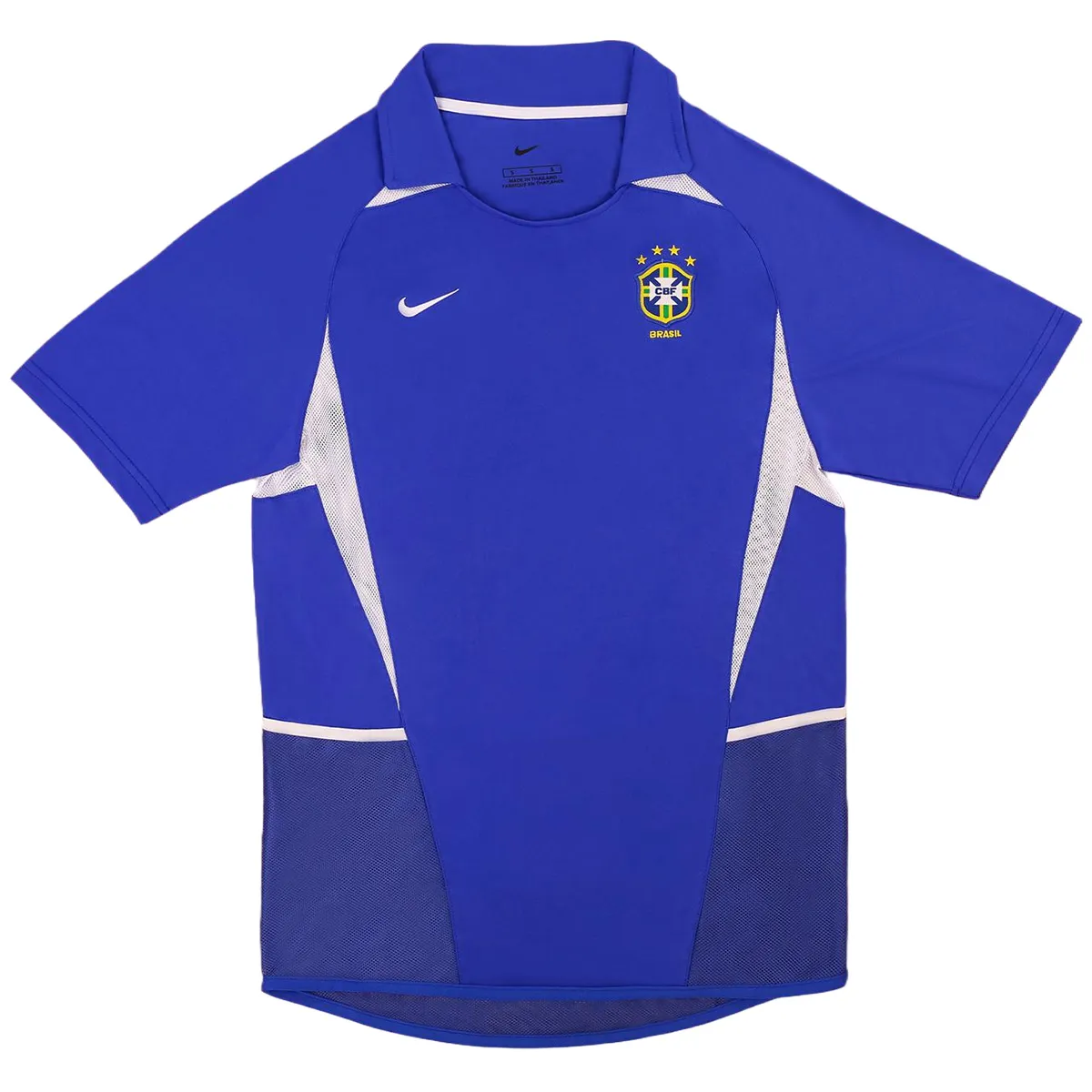 Brazil 2002 World Cup Away Shirt – Ronaldo 9 in blue, white view 3