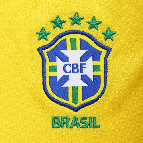 Brazil 2004 Home Shirt – Ronaldo 9 in yellow, green view 5