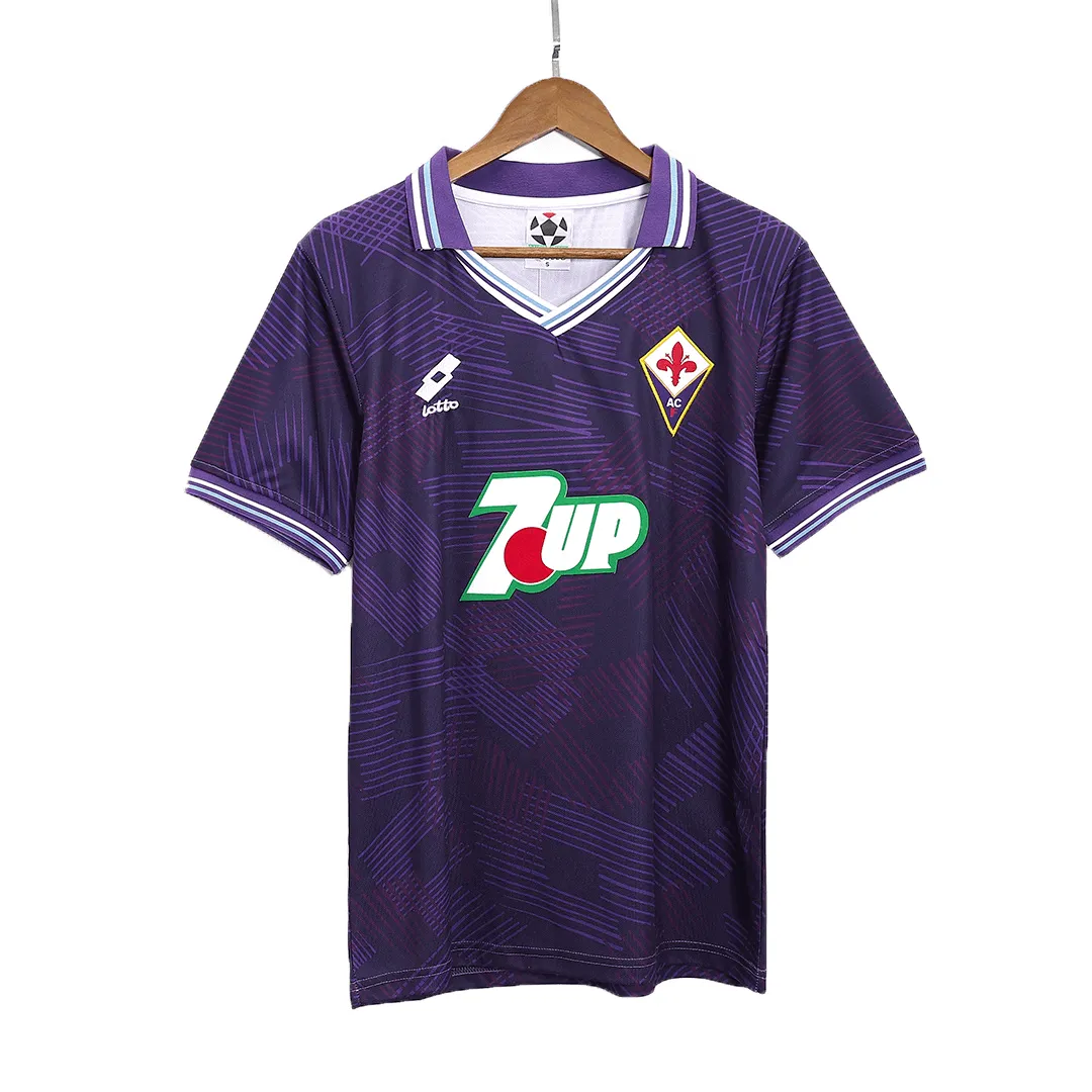Fiorentina 1992-93 Home Shirt in purple, white view 2