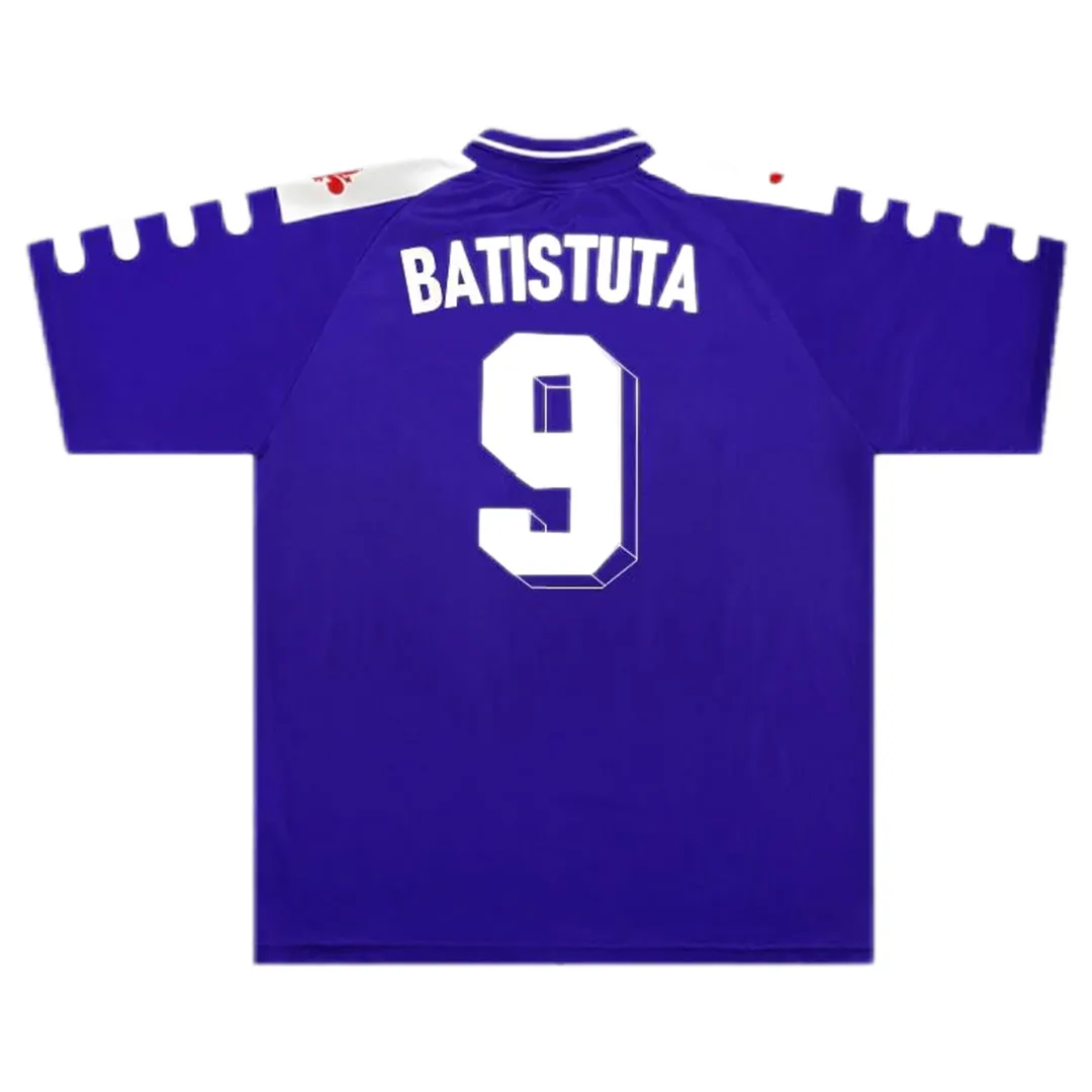 Fiorentina 1998-99 Home Shirt – Batistuta 9 in purple, white