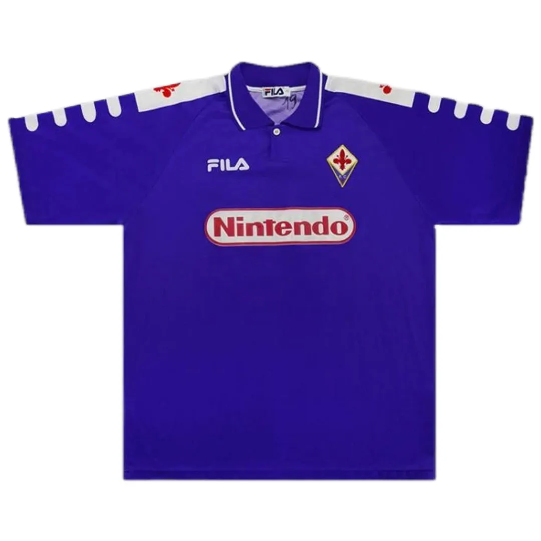 Fiorentina 1998-99 Home Shirt – Batistuta 9 in purple, white view 2