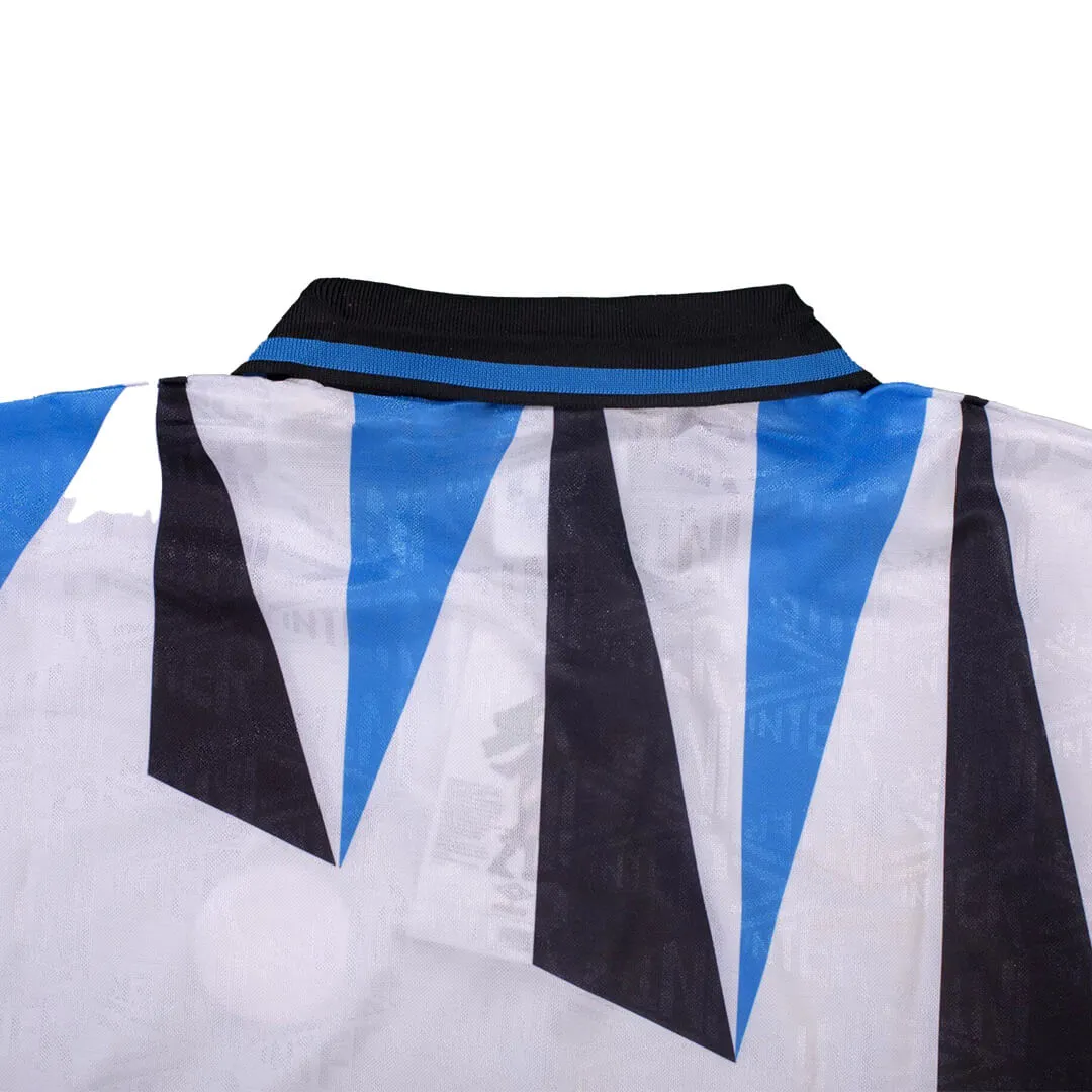 Inter Milan 1992-93 Away Shirt in white, blue, black view 5