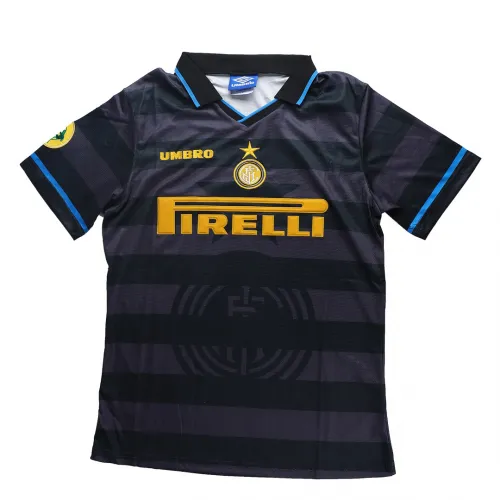 Inter Milan 1997-98 UEFA Cup Away Shirt in black, grey view 3