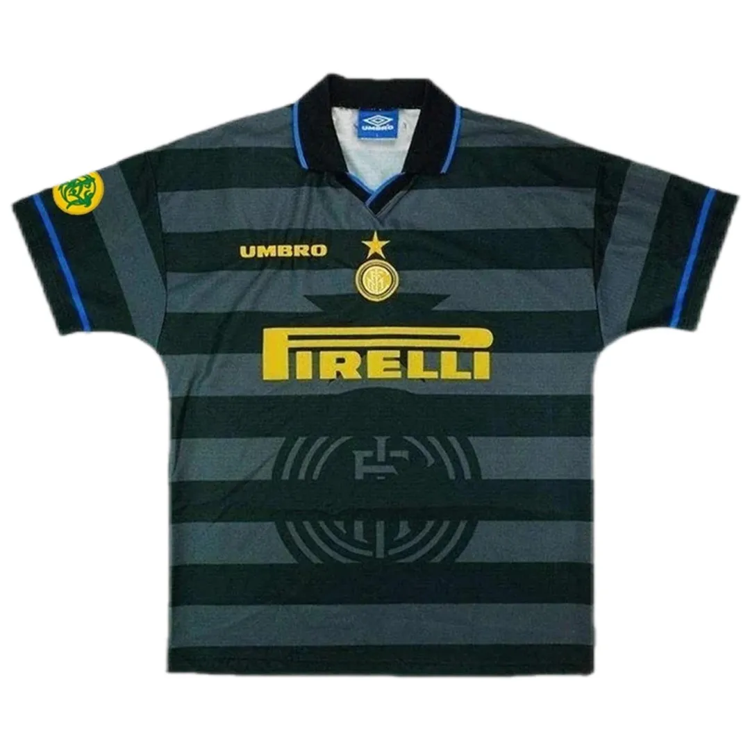 Inter Milan 1997-98 UEFA Cup Away Shirt – Ronaldo 10 in black, grey view 2