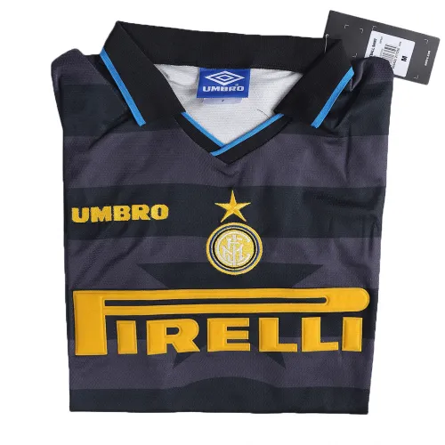Inter Milan 1997-98 UEFA Cup Away Shirt – Ronaldo 10 in black, grey view 3