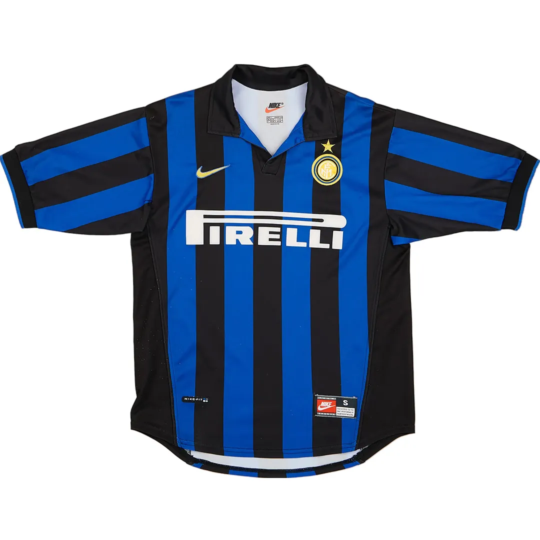 Inter Milan 1998-99 Home Shirt in blue, black