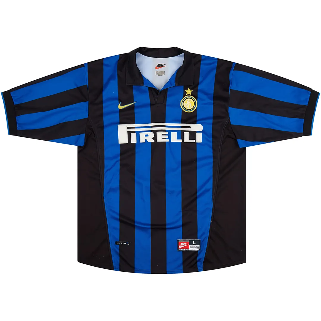 Inter Milan 1998-99 Home Shirt – Ronaldo 9 in blue, black view 2