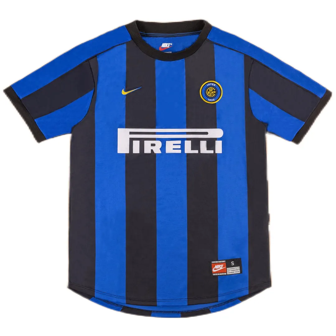 Inter Milan 1999-2000 Home Shirt in blue, black