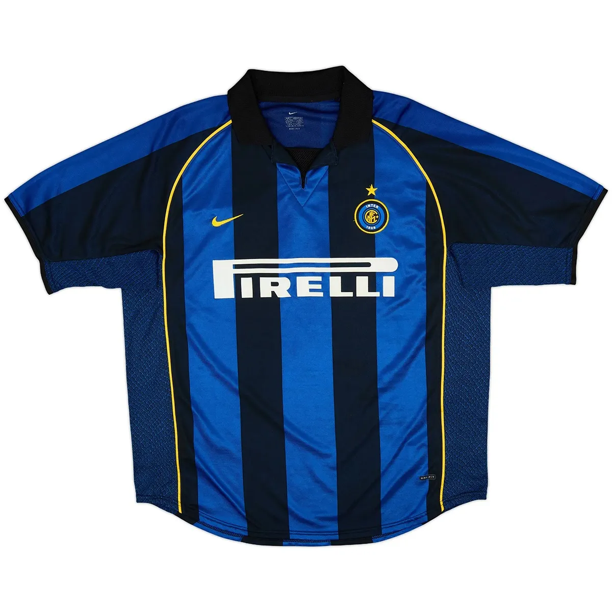 Inter Milan 2001-02 Home Shirt – Ronaldo 9 in blue, black, gold view 2