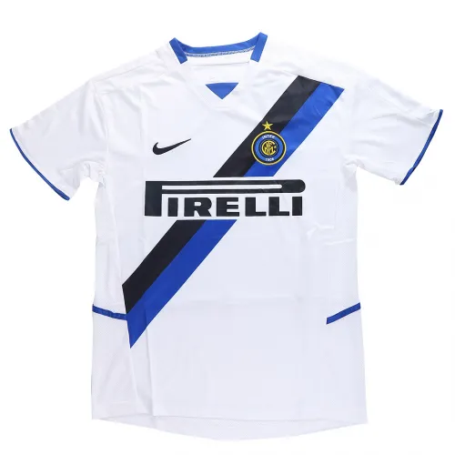 Inter Milan 2002-03 Away Shirt in white, blue, black