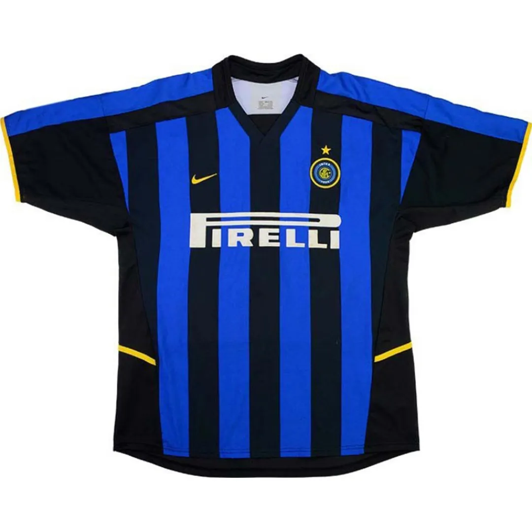 Inter Milan 2002-03 Home Shirt in blue, black